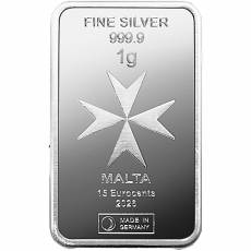 100 x 1g Silber Malta Münzbarren UnityBox Heimerle und Meule