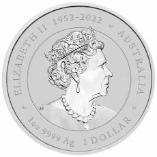 1 Unze Silbermünze Australien Lunar III  Drache farbig 2024