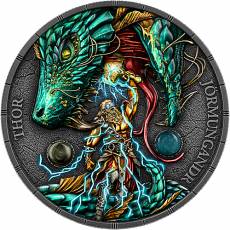 2 Unzen Silber Germania Ragnarök Thor & Jörmungandr Ultra High Relief UV-Effekt 2026