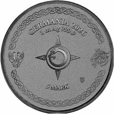 Silbermünze 1 oz Ragnarök Thor Black Silver Germania Mint 2026