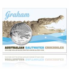 Blister Austral. Salzwasser-Krokodil Graham 2014 1oz 999/1000 Silber