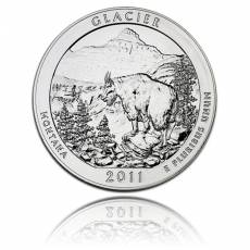5 oz Silber US- Mint American Beautiful Glacier Ntl. Park Montana 2011