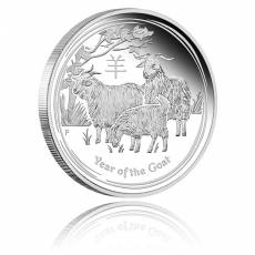 Austr. Lunar Ziege 1 Kg Silber Polierte Platte 2015