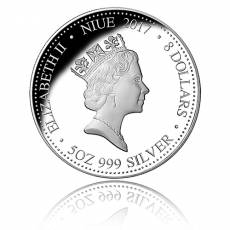Jahr des Hahnes 5 oz Silber teilvergoldet PP Niue Island 2017