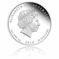 Austr. Lunar Hund 1 Kg Silber Polierte Platte 2018